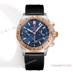 Swiss Grade Replica Breitling New Chronomat B01 42mm Chrono Watch Rose Gold /Blue Dial